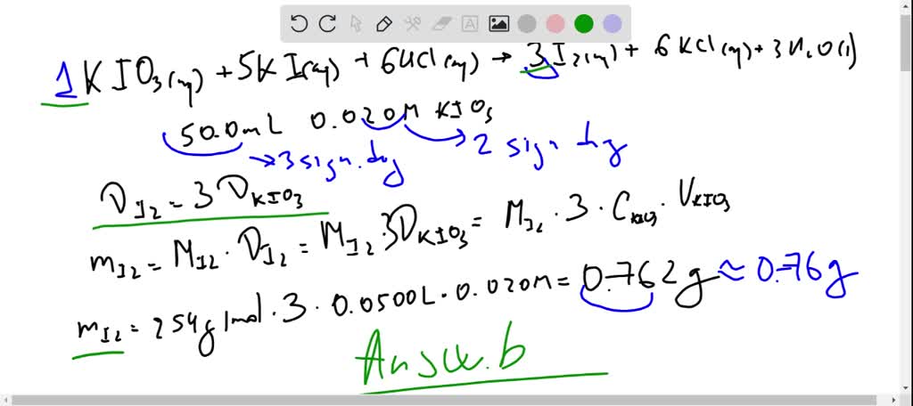 solved-aqueous-potassium-iodate-kio3-and-potassium-iodide-ki-react