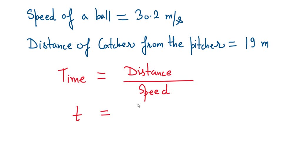 SOLVED A baseball pitcher throws a ball horizontally at a speed of 30.