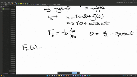 a-simple-pendulum-consists-of-a-mass-m-attached-to-a-light-string-of-length-when-at-rest-it-lies-in-a-vertical-line-at-x-0-the-pendulum-is-driven-by-moving-its-point-of-suspension-harmonical-19782