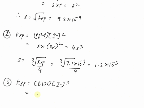 the-solubility-products-for-a-series-of-iodides-are-cui-ksp-1-x-10-12-agi-ksp-83-x-10-17-pbi2-ksp-71-x-10-9-bii3-ksp-81-x-10-19-list-these-four-compounds-in-order-of-decreasing-molar-solubil-30868