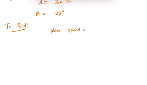 an-airplane-goes-into-a-turn-36-km-in-radius-if-the-banking-angle-required-is-28-from-the-horizontal-whats-the-planes-speed-58116
