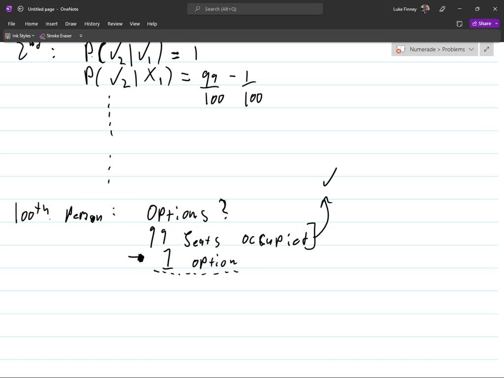 SOLVED One hundred people line up to board an airplane. Each has a