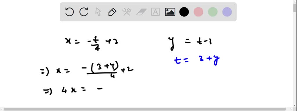 SOLVED: Find the rectangular equation of the line given by the ...