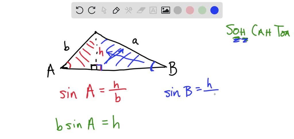 SOLVED Use the given figure to prove the Law of Sines sin A sin