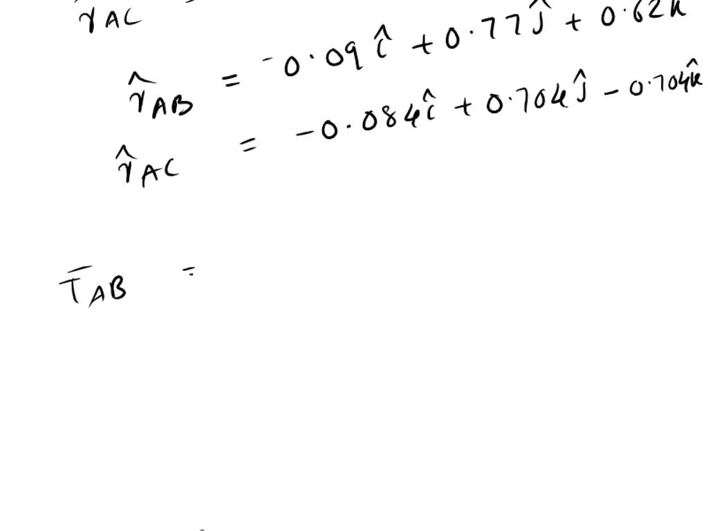 3.A 200 kg cylinder is hung by means of two cables AB and AC, which are