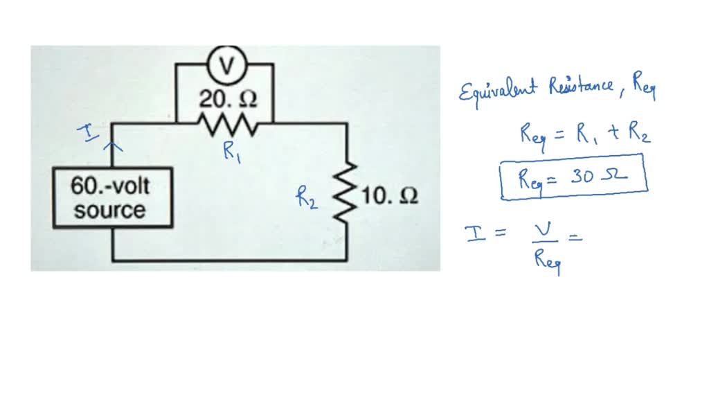 SOLVED In the circuit represented by the diagram below; what is the