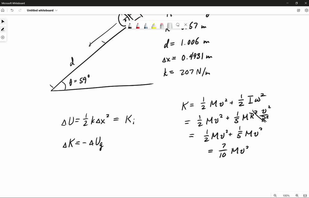 SOLVED: Aball of radius R=zOcm and mass M-0.36kg is compressed against ...