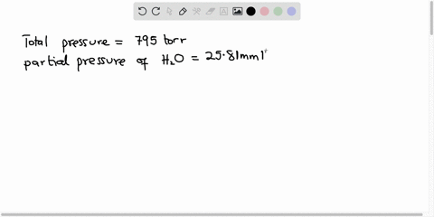 a-sample-of-oxygen-gas-was-collected-via-water-displacement-since-the-oxygen-was-collected-via-water-displacement-the-sample-is-saturated-with-water-vapor-if-the-total-pressure-of-the-mixtur-75413