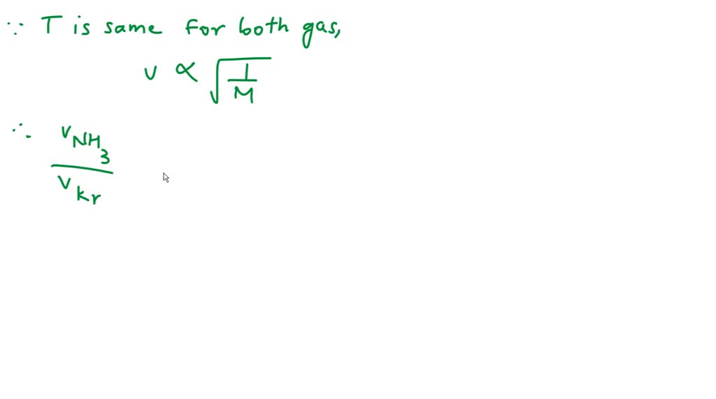 Solved the average molecular speed in a sample of nh3 gas at a certain