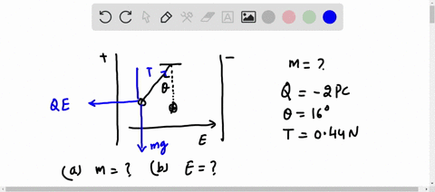 the-electric-field-between-the-plates-of-parallel-plate-capacitor-is-horizontal-uniform-and-has-magnitude-e-asmall-object-with-a-charge-of-200-pc-is-attached-to-the-string-the-tension-in-the-13326