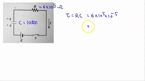 on-inswered-an-uncharged-capacitor-and-a-resistor-are-connected-in-series-to-a-battery-as-shown-in-the-figure-if-the-switch-is-set-on-al-0and-you-are-given-the-values-of-60v-c-100-pf-and-r-6-58169