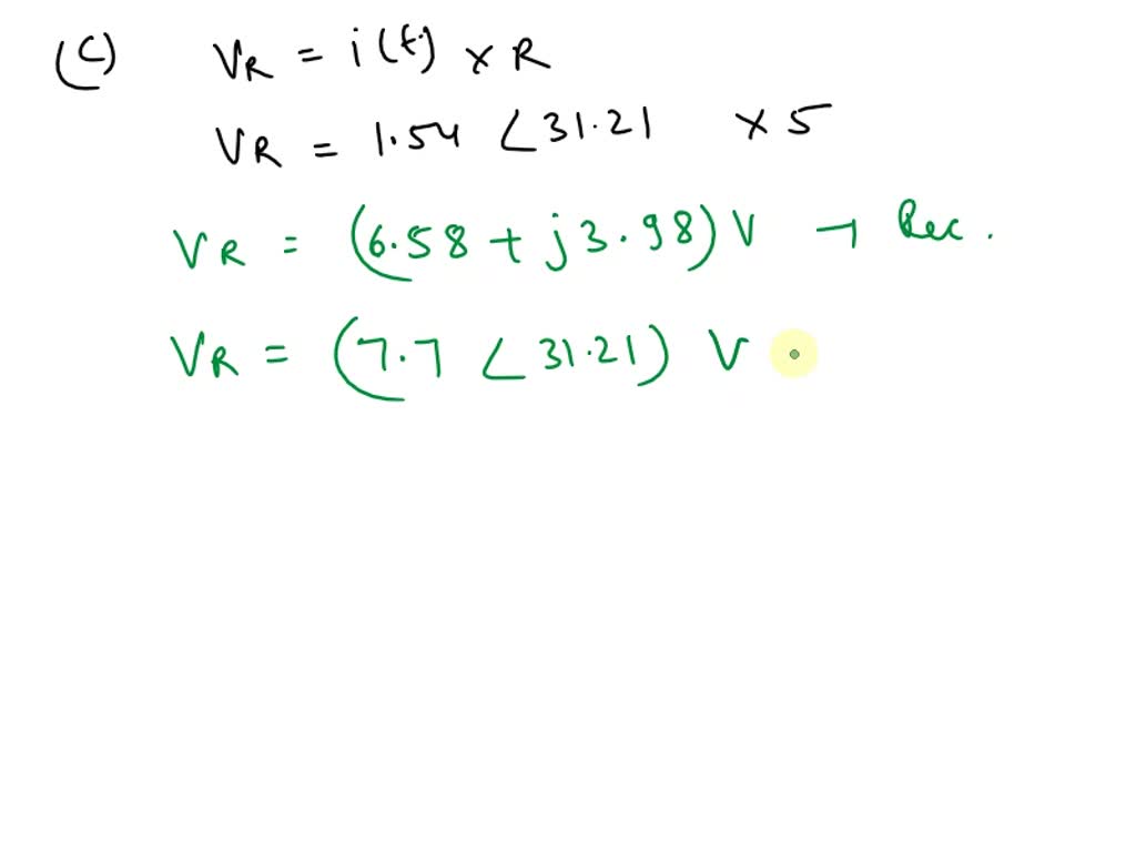 SOLVED Q3.Given an AC circuit with inductive loads and voltage source, vt=220sin(315t as shown