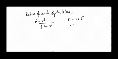 an-airplane-is-flying-in-a-horizontal-circle-at-a-speed-of-13389ms-the-wings-of-plane-are-tilted-at-382o-to-horizontal-find-radius-of-the-circle-in-which-plane-is-flying-52416