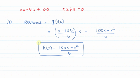 4-the-pricepin-dollars-and-the-quantity-x-sold-of-a-certain-product-obey-the-demand-equation-x-5p-100-0-p-20-a-express-the-revenue-r-as-a-function-ofx-b-what-is-the-revenue-if-15-units-are-s-70148