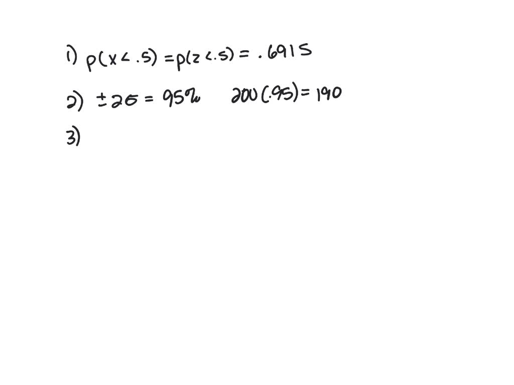 SOLVED 1. What is the probability that an observation taken from a