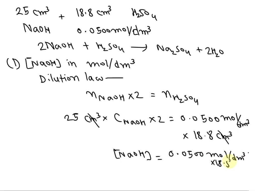 Solved Texts 5 Sulfuric Acid Is Neutralized By Sodium Hydroxide According To The Following 5467