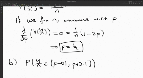 a-show-that-the-variance-of-y-n-where-y-has-a-binomial-distribution-with-n-trials-and-a-success-prob-40785