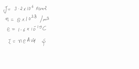 a-copper-wire-is-carrying-current-density-j-32x106-am2-the-free-electron-density-in-the-copper-wire-is-about-n-8x1028m3-calculate-the-drift-velocity-of-the-free-electrons-in-the-copper-wire-14866