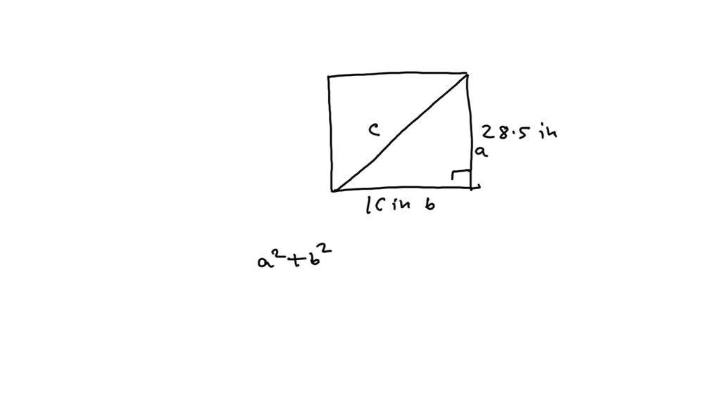SOLVED Calculate the length of a diagonal using the Pythagorean