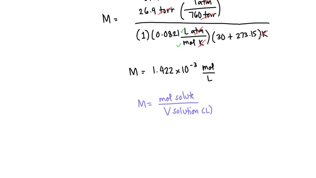 SOLVED A 251 mL aqueous solution containing 0.400 g of an unknown
