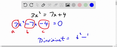 for-the-following-find-the-discriminant-b2-4ac-and-then-determine-whether-one-real-number-solution-two-different-real-number-solutions-or-two-different-imaginary-number-solutions-exist-3x27x4