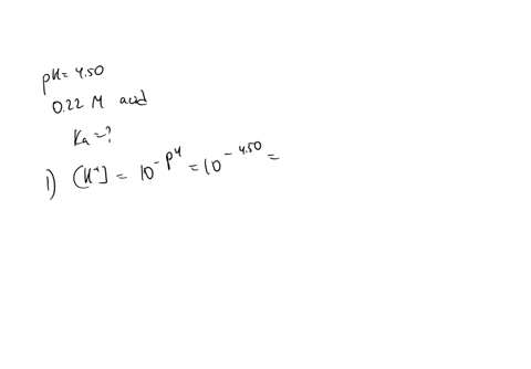 the-ph-of-a-022-m-aqueous-solution-of-a-weak-acid-at-250-c-is-450-what-is-the-value-of-ka-for-the-weak-acid