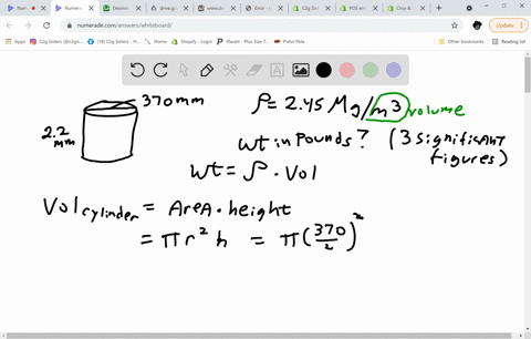 a-concrete-column-has-a-diameter-of-370-mmm-and-a-length-of-22-mm-if-the-density-massvolume-of-concrete-is-245-mgm3mgm3-determine-the-weight-of-the-column-in-pounds-express-in-three-significant-figure