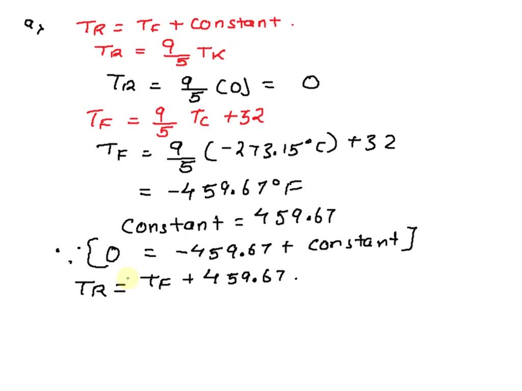 SOLVED Temperature differences on the Rankine scale are identical to