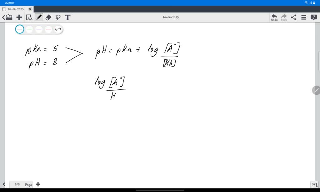Solved a buffer solution is made using a weak acid ha that has a pka