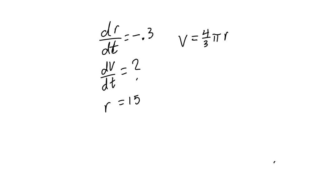 SOLVED: A spherical snowball is melting in such a way that its radius ...