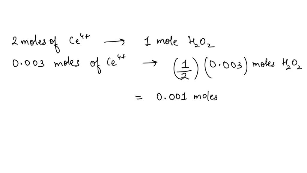 SOLVED: The concentration of hydrogen peroxide in a solution is ...