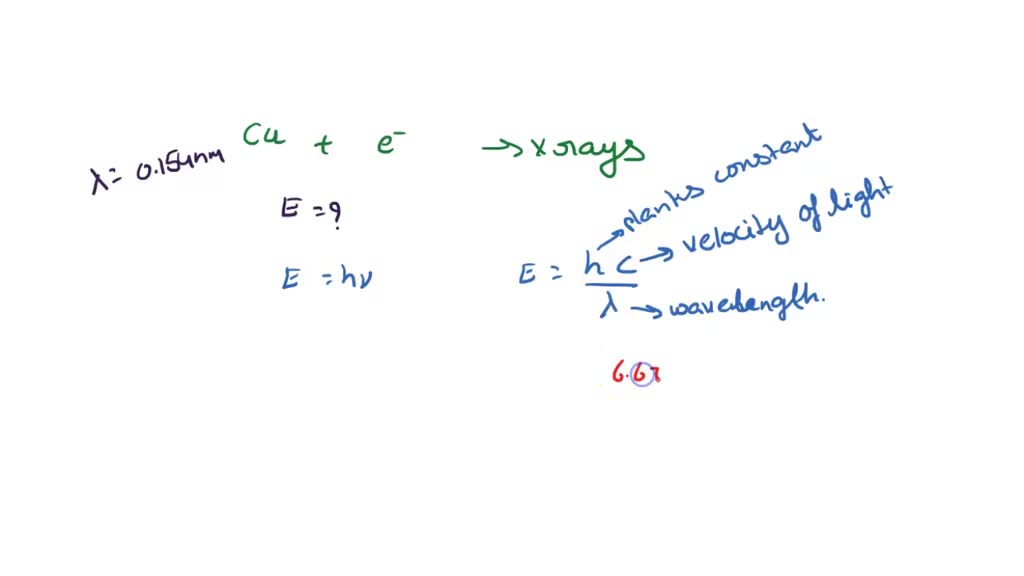 SOLVED 5. When copper is bombarded with highenergy electrons, Xrays