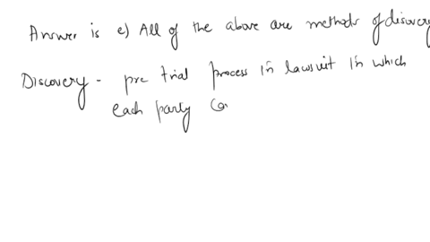 which-would-not-be-one-of-the-methods-of-discovery-a-interrogatories-b-depositions-c-subpoenaing-d-request-for-production-e-all-of-the-above-are-methods-of-discovery-73164