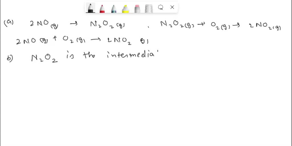 SOLVED A proposed mechanism for the oxidation of nitric oxide to