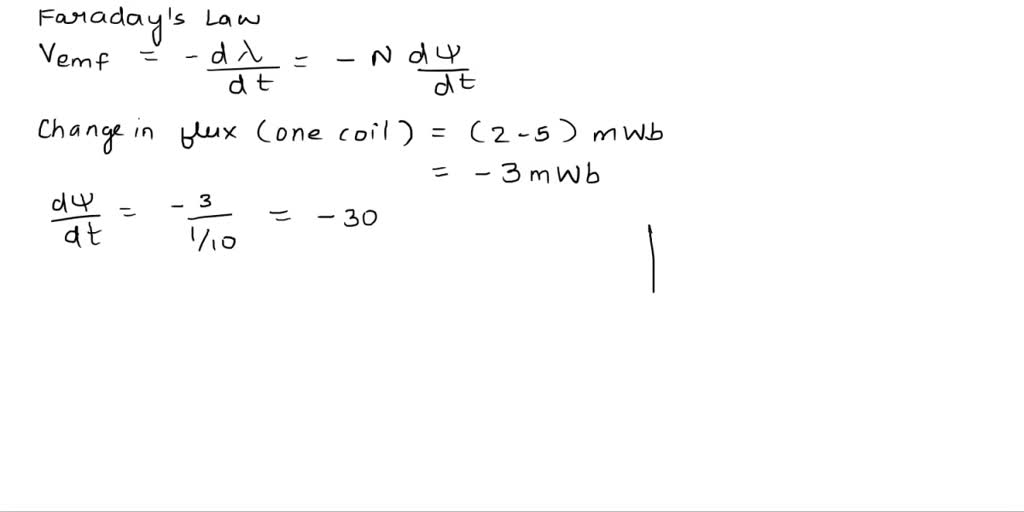 SOLVED: A coil of 2000 turns surrounds a flux of 5 mWb produced by a ...