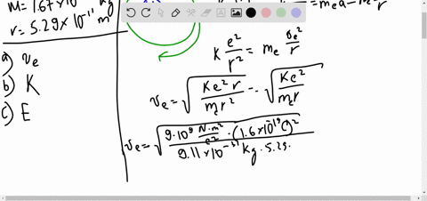 in-the-bohr-model-of-the-hydrogen-atom-a-single-electron-revolves-around-a-single-proton-in-a-circle-of-radius-r-assume-that-the-proton-remains-at-rest-a-by-equating-the-electric-force-to-the-electr-2