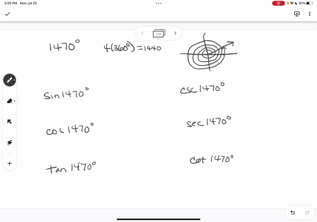SOLVED: 5.3.75 Find the exact values Of the six trigonometric functions ...