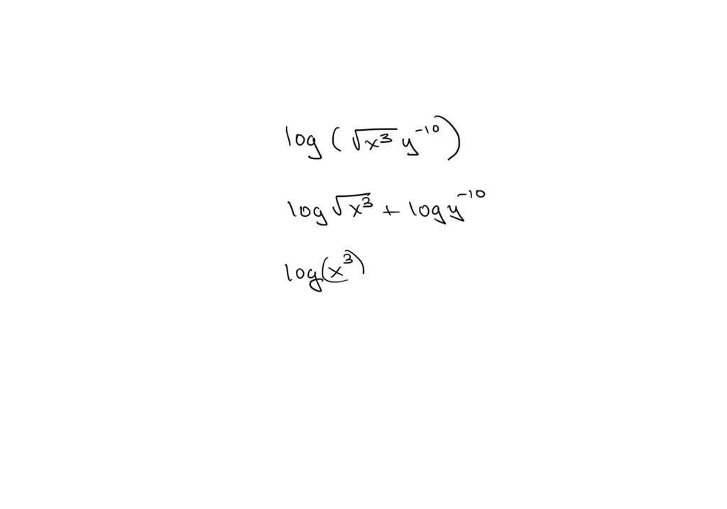 SOLVED: Use the properties of logarithms to expand the logarithm as ...