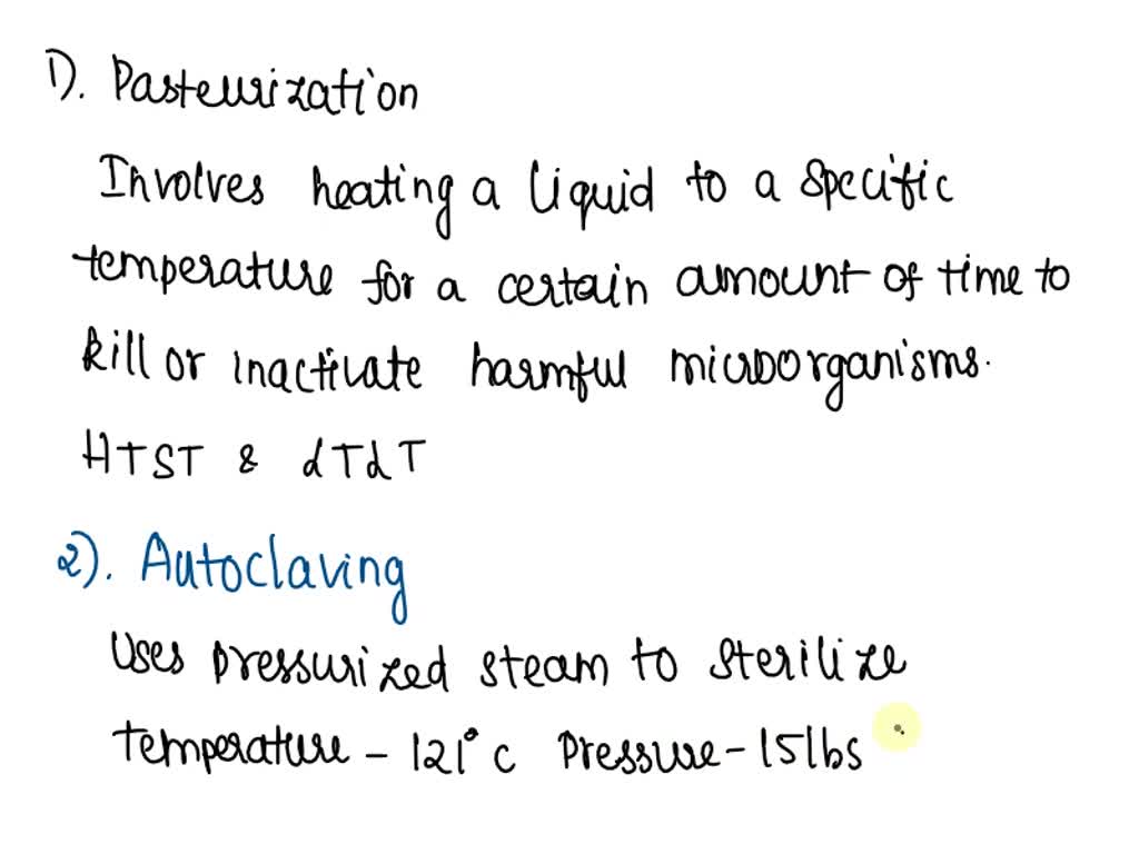 SOLVED Describe the three processes that use moist heat methods