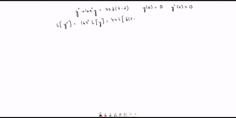 1-point-consider-the-following-initial-value-problem-in-which-an-input-of-large-amplitude-and-short-duration-has-been-idealized-as-a-delta-function-y-1672y-4r8t-2-y0-0-y-0-0-find-the-laplace-36357