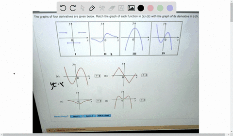 the-graphs-tour-denivatives-are-given-below-match-the-graph-each-function-a-d-wth-tne-graph-0f-its-denvative-lelh-21907