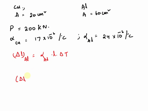 hollow-copper-cylinder-surrounds-a-solid-aluminum-cylinder-and-the-assembly-is-subjected-to-an-axial-loading-of-200-kn-as-shown-m-figure-the-cross-sectional-area-of-the-copper-is-20-cm-while-49986