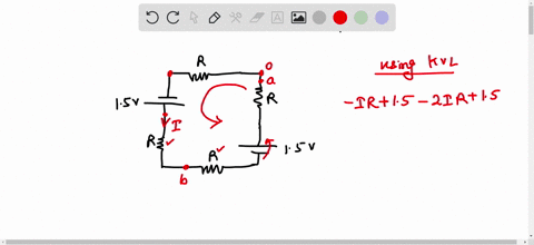 ii-for-the-circuit-shown-in-fig-19-55-find-the-potential-difference-between-points-a-and-b-each-resistor-has-r-160-omega-and-each-battery-is-15-v-2