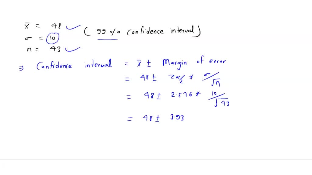 SOLVED: Construct a 99% confidence interval to estimate the population ...