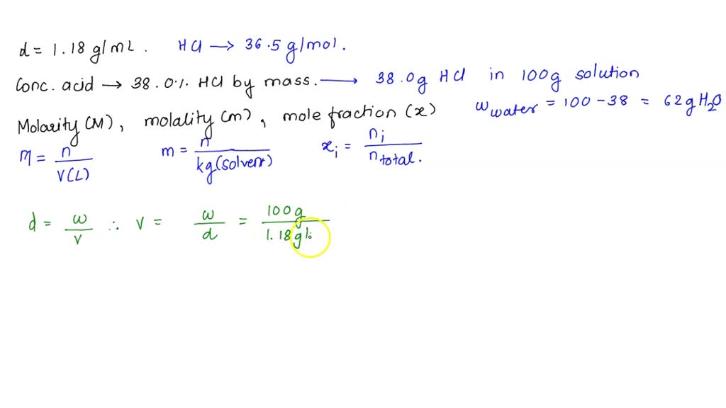 SOLVED Sample Exercise Calculation Of Mole Fraction And 51 OFF