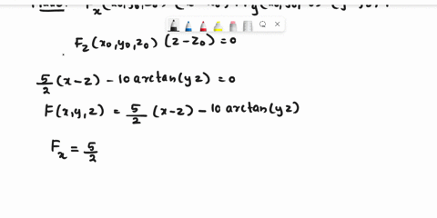 find-equations-of-the-following-5-2-x-z-10arctanyz-1-1-1-a-the-tangent-plane-incorrect-your-answer-is-incorrect-b-parametric-equations-of-the-normal-line-to-the-given-surface-at-the-specifie-09808