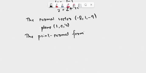 find-an-equation-of-the-plane-the-plane-through-the-point-1-0-4-and-perpendicular-to-the-line-x-8t-y-7-t-z-2-9tfind-an-equation-of-the-plane-the-plane-through-the-point-1-0-4-and-perpendicul-20929