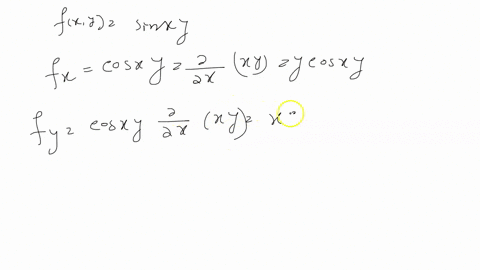 find-all-first-and-second-order-partial-derivatives-of-the-given-function-fxy-sinxy-36635