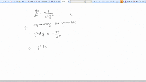 solve-the-differential-equation-note-the-constant-of-integration-c-will-appear-in-your-answer-dydt-1t5y2-y-answer-15008