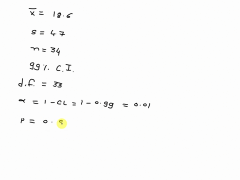 a-simple-random-sample-of-size-n-is-drawn-the-sample-meanx-is-found-to-be-186-and-the-sample-standard-deviation-s-is-found-to-be-47-construct-a-99-confidence-interval-about-u-if-the-sample-s-93676